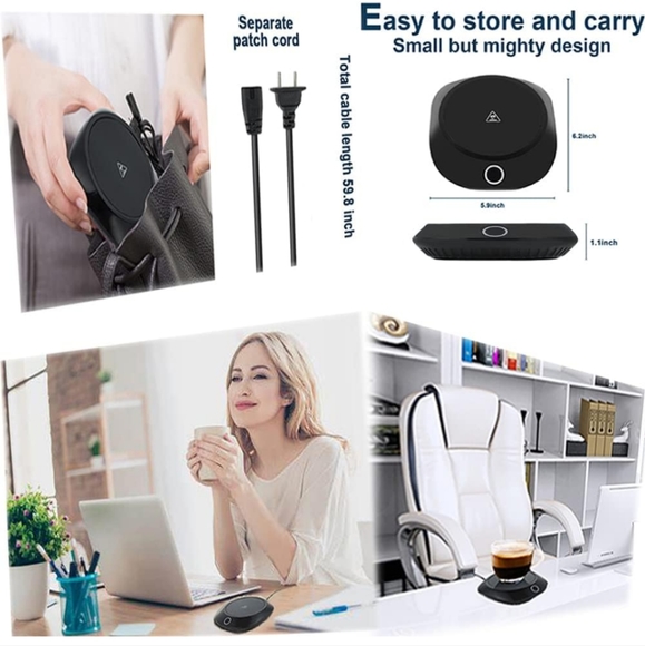 NIB Smart Beverage Coffee Mug Warmer with Auto Shut-Off and Detachable Cord - Picture 5 of 13